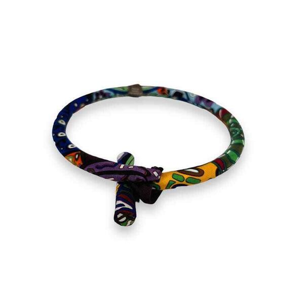 HERMES Multicolor Silk Printed Petit Bridle H Necklace - Picture 4 of 4